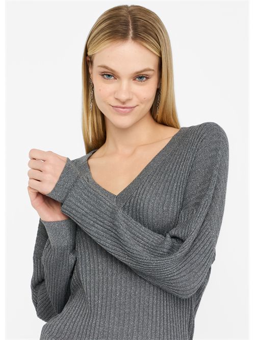 Maglia con scollo a V LIU JO | MF5390MS46J/04020